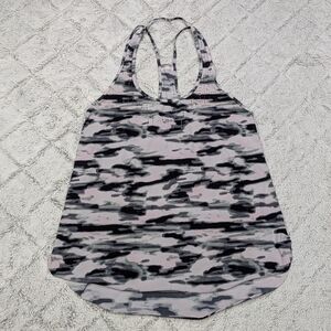 Lululemon Top Women's 2 Gray Pink Wamo Camo Water Bound Tank Racerback
